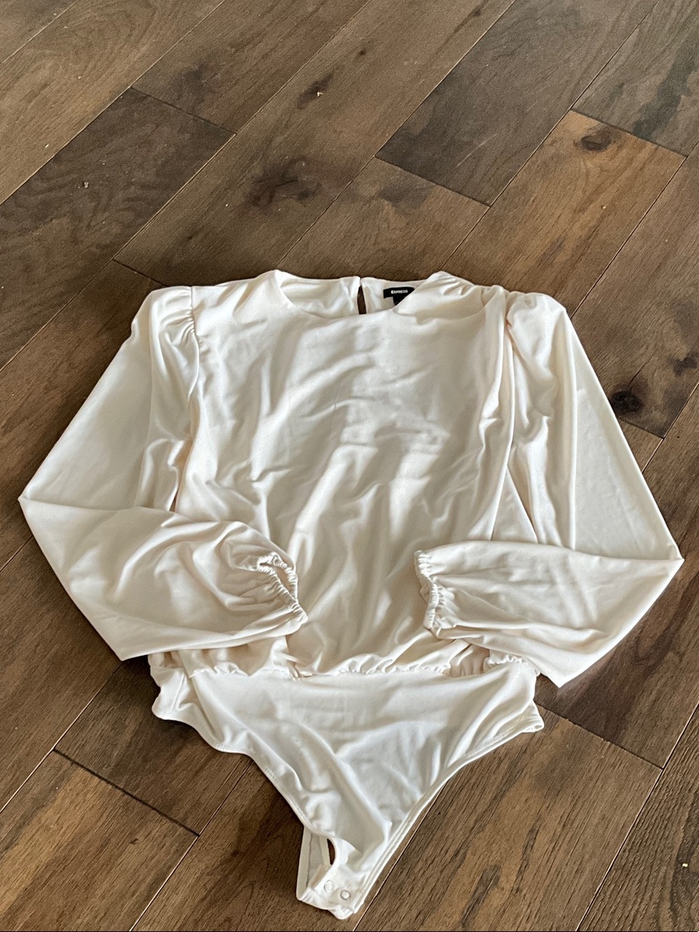 Express Cream Tie-Shoulder Bodysuit